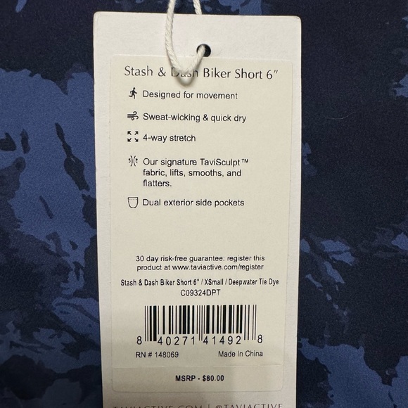 TAVI Stash and Dash Biker Short 6” - Picture 4 of 4